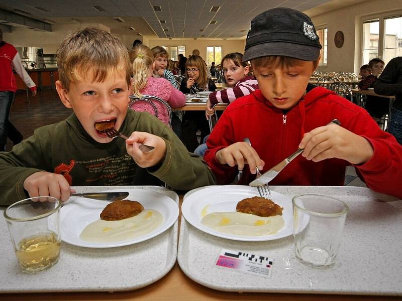 BIO ŠOK. Ten utrpěli mnozí malí návštěvníci chotěbořské školní jídelny při zjištění, že místo knedlíků bude oběd ve stylu zdravé výživy, a tak vzdychali po  hranolkách s kolou. 