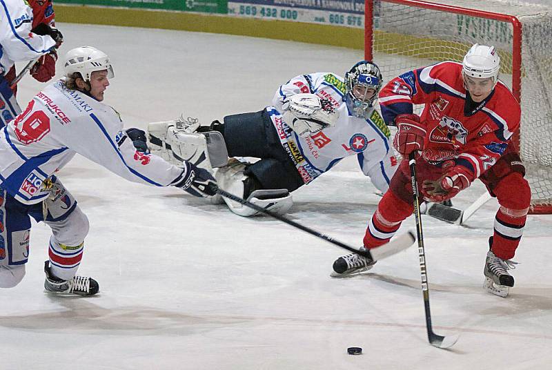 Z hokejového derby Havlíčkův Brod - Třebíč.