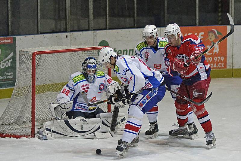 Z hokejového derby Havlíčkův Brod - Třebíč.