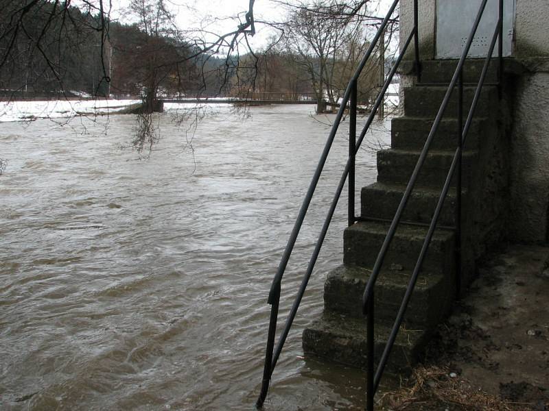 Záplavy na jaře 2006 na Vysočině.