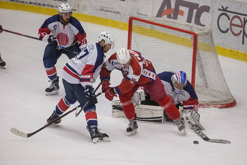 Páté rozhodující utkání čtvrtfinále mezi BK Havlíčkův Brod a HC Tatra Kopřivnice.