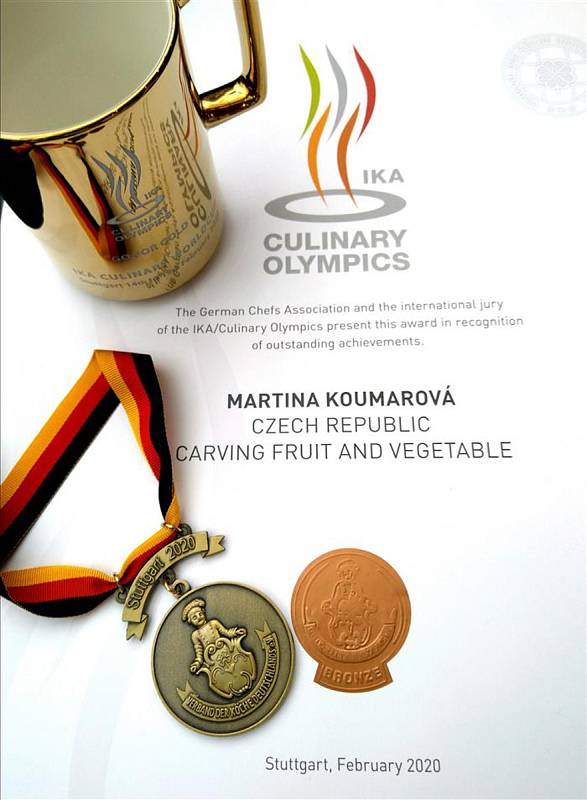 Martina Koumarová a její "medailová" zelenina.
