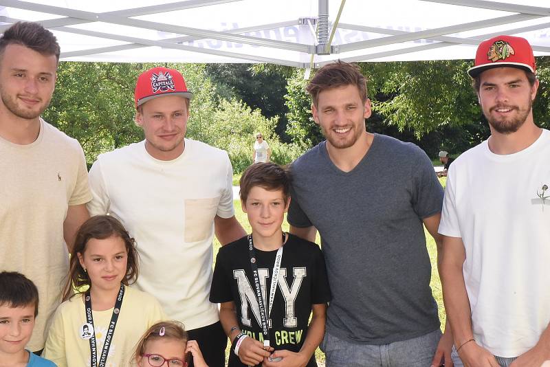 Autogramiáda předních českých hokejistů v Havlíčkově Brodě.