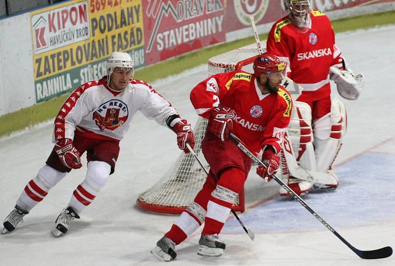 Z utkání HC Rebel Havlíčkův Brod - HC Slavia Praha.