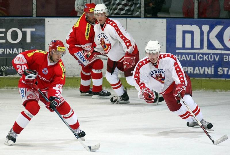 Z utkání HC Rebel Havlíčkův Brod - HC Slavia Praha.