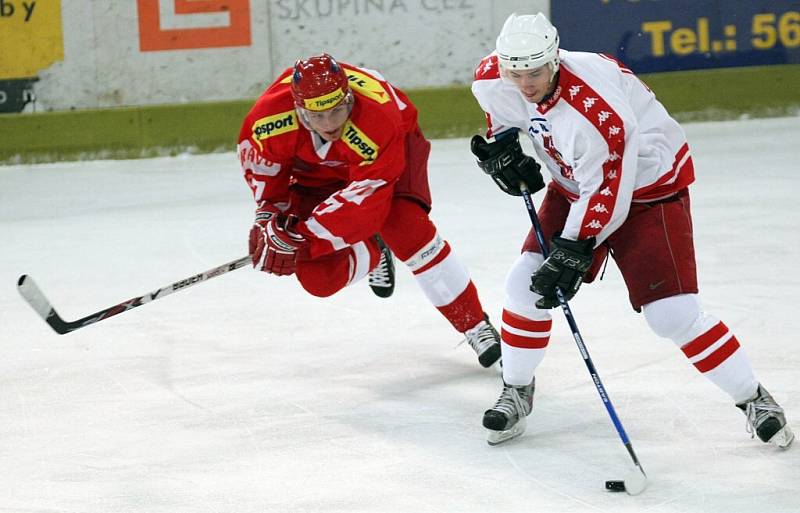 Z utkání HC Rebel Havlíčkův Brod - HC Slavia Praha.