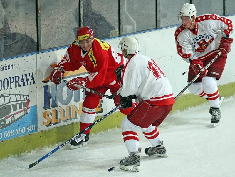 Z utkání HC Rebel Havlíčkův Brod - HC Slavia Praha.