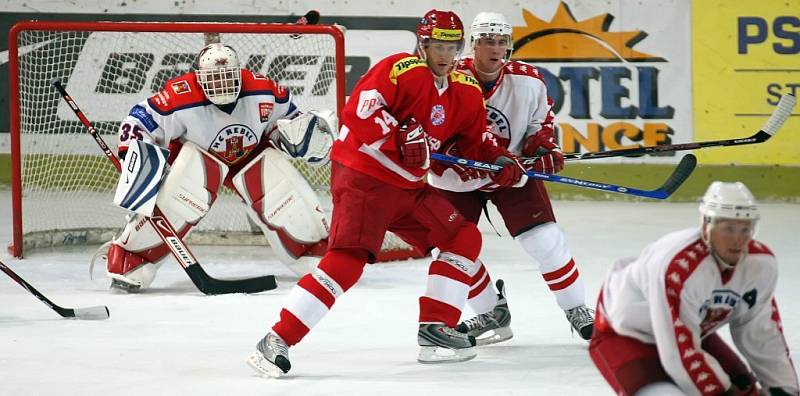 Z utkání HC Rebel Havlíčkův Brod - HC Slavia Praha.