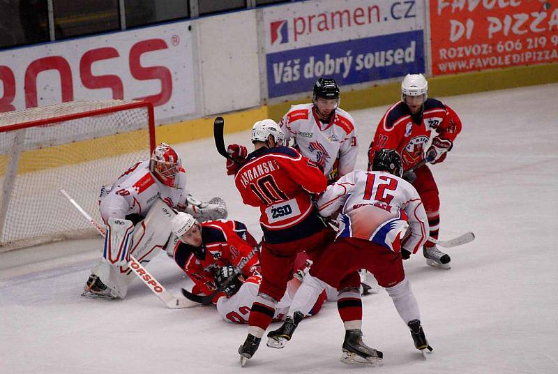Z hokejového utkání Havlíčkův Brod - Olomouc.