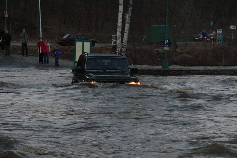 Záplavy na jaře 2006 na Vysočině.