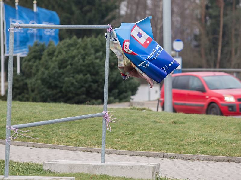 Následky větru na Vysočině.