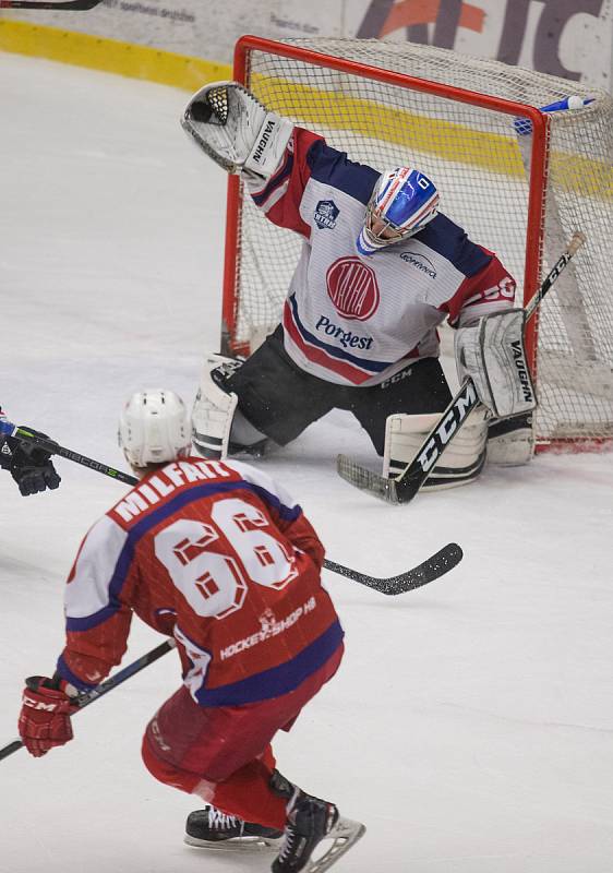 Páté rozhodující utkání čtvrtfinále mezi BK Havlíčkův Brod a HC Tatra Kopřivnice.