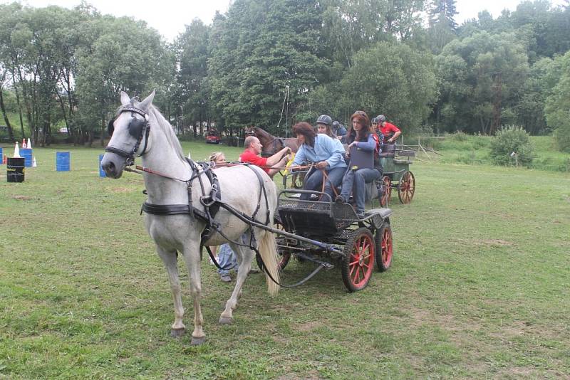 Vozatajské závody ve Štokách odstartovala soutěž jednospřeží.