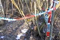 Zatopený kamenolom u Borku na Havlíčkobrodsku, kde nalezli v loňském roce na Silvestra tělo mrtvé ženy.