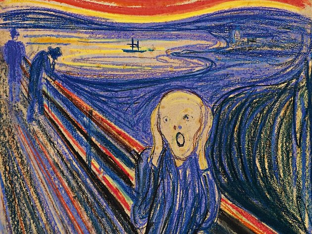Výkřik. Nejznámější obraz norského malíře Edvarda Muncha. Repro: 