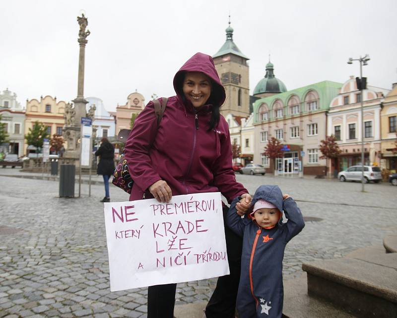 Demonstrace proti Andreji Babišovi s mottem "Nechceme premiéra, který krade"