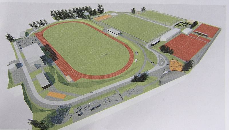 Budoucí podoba chotěbořského letního stadionu.