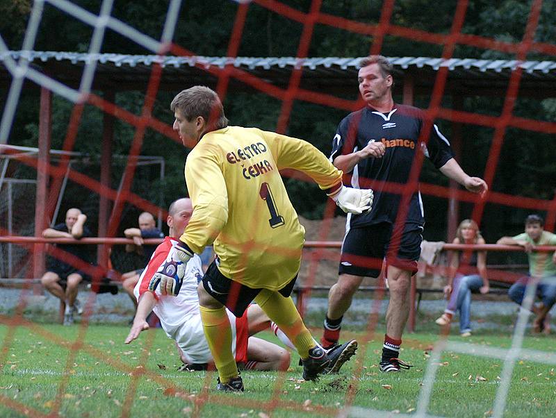 Heřmanoměstečtí fotbalisté sehráli v rámci oslav 100. výročí fotbalu v Heřmanově Městci exhibiční utkání s Vízkovou Kozlovnou.