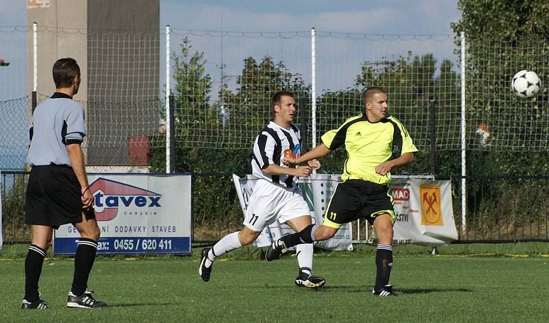 Z fotbalového utkání SK Chrudim - Žamberk 0:2.