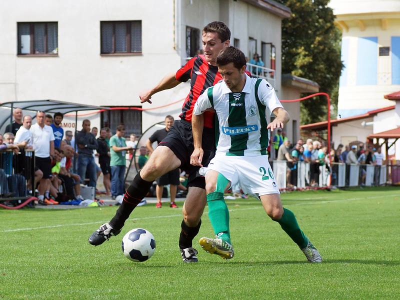 Z utkání 2. kola ČFL MFK Chrudim - Bohemians Praha 1:0.