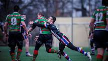  Z utkání v rugby league Rabbitohs – Beroun 32:0 (18:0).