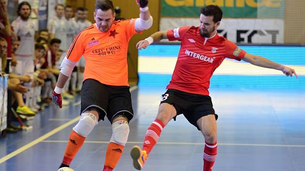 Chance futsal liga - 1. finále play off: FK ERA-PACK Chrudim - SK Slavia Praha.