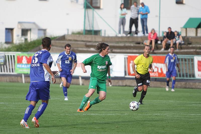 Z utkání krajského přeboru ve fotbale FC Hlinsko - Agria Choceň 4:0 (1:0)