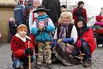 Masopustní obchůzku v Chrudimi obstaral tradičně folklorní soubor Kohoutek.