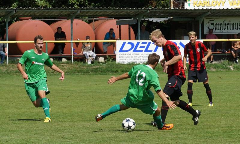 Z třetiligového utkání Karlovy Vary - MFK Chrudim 3:3. 