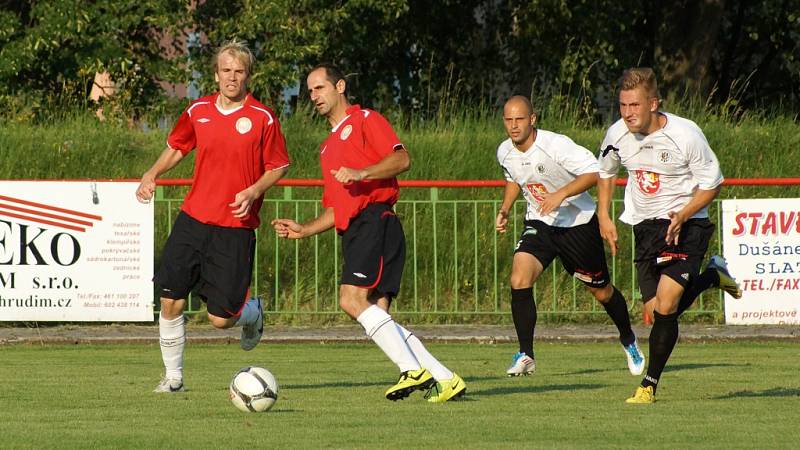 Z přípravného utkání MFK Chrudim - FC Hradec Králové junioři 0:0.