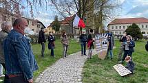 Protizemanovská demonstrace v Proseči na Chrudimsku