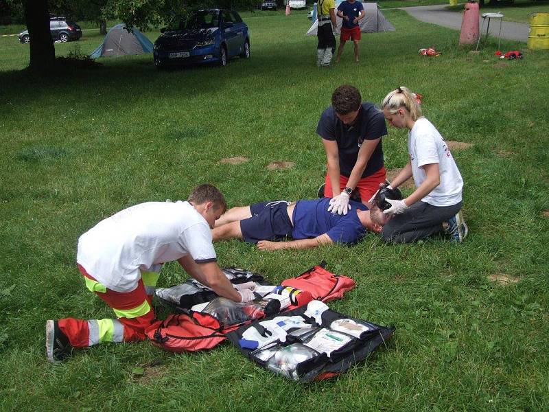 Vodní záchranáři a hasiči trénovali u Sečské přehrady