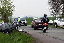 V pátek odpoledne se srazila dvě auta u Ostřešan