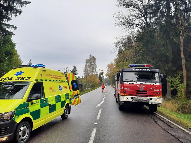 Vážná nehoda na výpadovce z Hlinska na Havlíčkův Brod