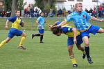 Z fotbalového utkání Rozhovice - Horní Jelení 1:1.