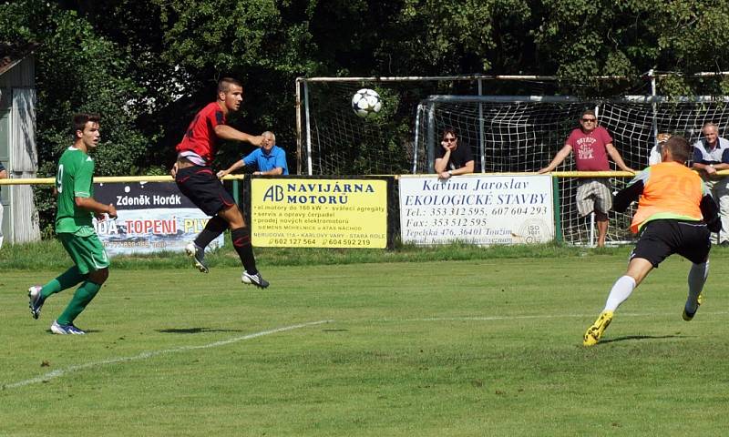 Z třetiligového utkání Karlovy Vary - MFK Chrudim 3:3. 