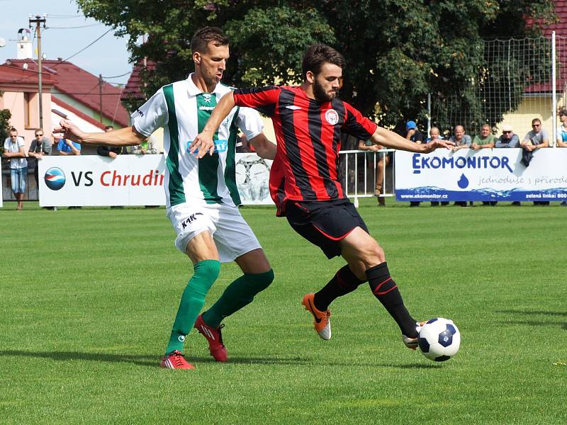 Z utkání 2. kola ČFL MFK Chrudim - Bohemians Praha 1:0.