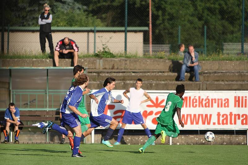 Z utkání krajského přeboru ve fotbale FC Hlinsko - Agria Choceň 4:0 (1:0)