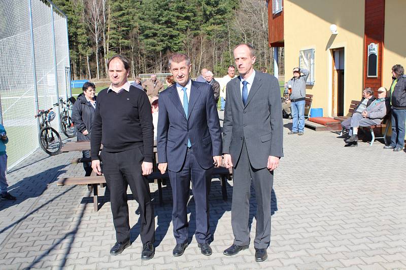 Návštěva ministra financí Andreje Babiše v obci Vysočina