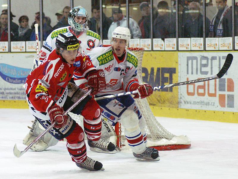 Chrudimští hokejisté porazili v dalším kole I. hokejové ligy Třebíč 5:2.