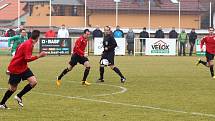 Z utkání 1. jarního kola ČFL: MFK Chrudim – Loko Vltavín 3:1 (3:1).