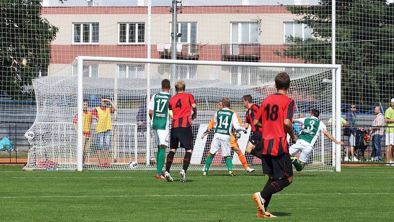 Z utkání 2. kola ČFL MFK Chrudim - Bohemians Praha 1:0.