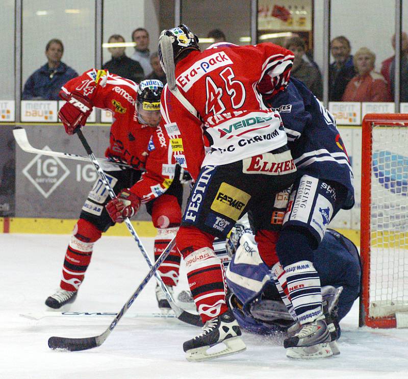 Z hokejového utkání I. hokejové ligy HC Chrudim - Benátky nad Jizerou 5:1.