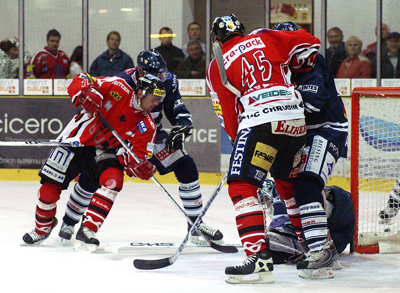 Z hokejového utkání I. hokejové ligy HC Chrudim - Benátky nad Jizerou 5:1.