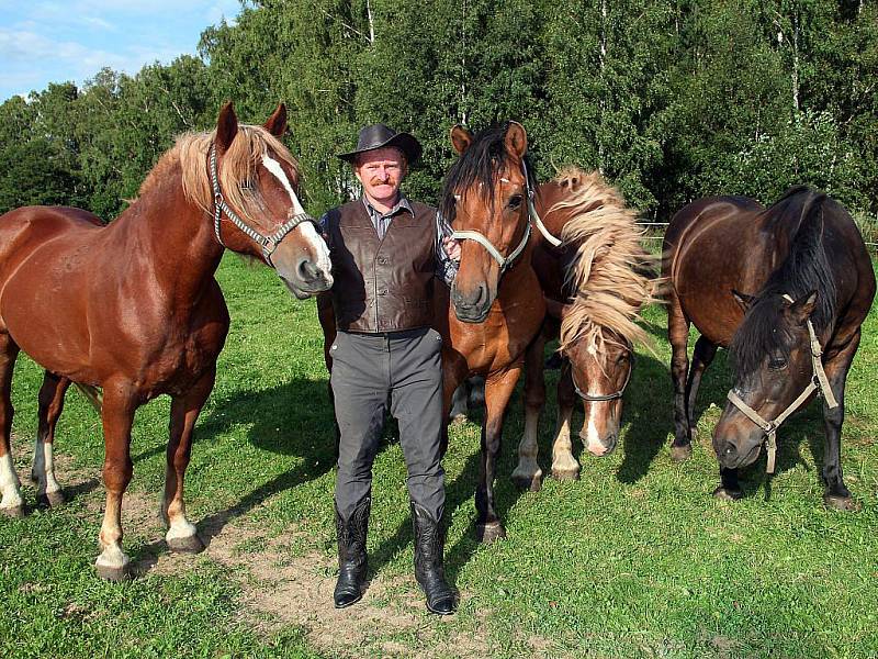 Neprávem odsouzený chovatel koní Jan Šafránek z Hlinska.