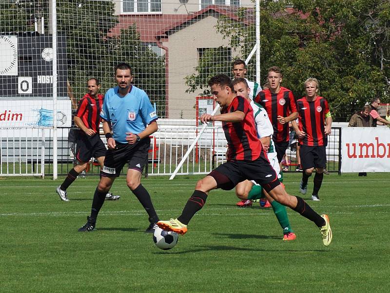 Z utkání 2. kola ČFL MFK Chrudim - Bohemians Praha 1:0.