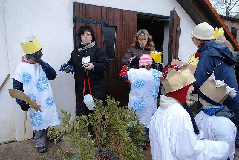 Tříkrálová sbírka v Běstvině.