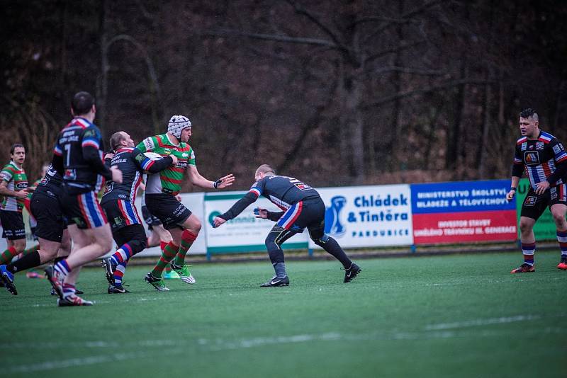  Z utkání v rugby league Rabbitohs – Beroun 32:0 (18:0).