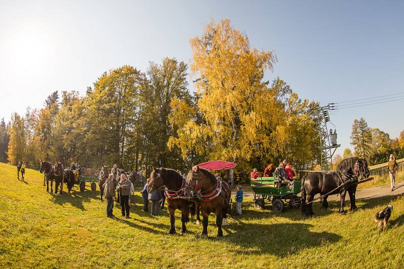 Hubertova jízda v Chlumu u Hlinska.