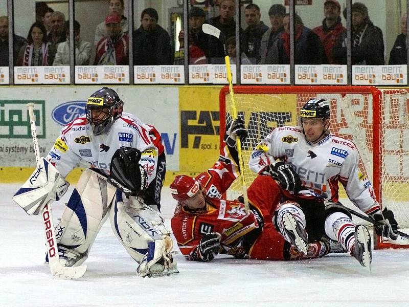 Z hokejového derby HC Chrudim - VCES Hradec Králové.